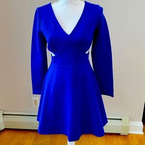 Gorgeous cobalt blue Halston cutout dress NWOT
